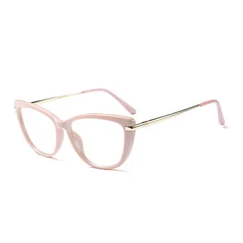 Recepšu Brilles Sievietēm Kaķu Acs Optiskās Rāmis Tuvredzība Hyperopia Astigmatisms Lēcas, Anti-Atstarojošs Zilā Gaisma Brilles 2019