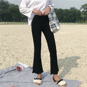 Lēti vairumtirdzniecības 2019 jaunā Pavasara Rudens Karstā pārdošanas sieviešu modes gadījuma Džinsa Bikses XC8