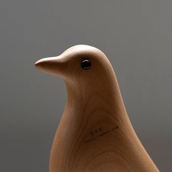 Koka Vidus Gadsimta Putnu Figūriņas Namā Putnu Dzīvnieku Statuja Miera Baloža Eiropas Talismans Mājas Kafijas Bārs Dekori Dekoratīvie