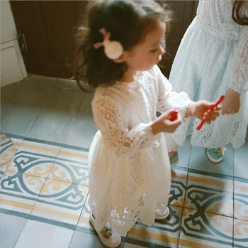 2020. gada Pavasarī un Vasarā Princese mežģīnes temperaments kleita korejas kvalitātes zīdaiņu meitenēm, bērniem, apģērbs Vecumā no 2-7T