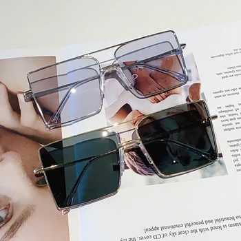 Vintage Laukumā Saulesbrilles Sieviešu 2020. Gadam Lielgabarīta Steampunk Saulesbrilles Klasiskās Brilles Vīriešiem, Skaidrs, Objektīvs Vintage Retro Punk Toņos