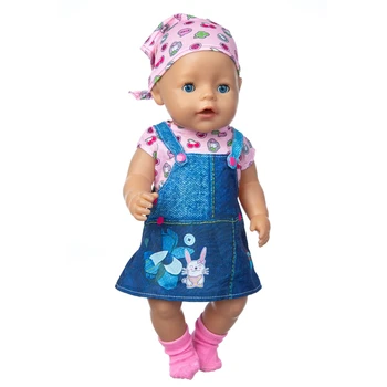 Kovboju Kleita+Mētelis+Cepure piemērots piedzimst mazulis 43cm Leļļu Apģērbu, Leļļu Aksesuāri 17inch Baby Doll