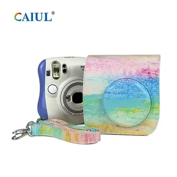 CAIUL Mini Tērzēšanas Kamera Gadījumā Retro soma Fujifilm Instax Mini25 / 26 Premium PU Foto Soma Ar Plecu Siksnu