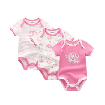 2019 3PCS/Daudz Baby Girl Apģērbu Unicorn Kombinezonus Puiku Drēbes Jaundzimušajam, Kokvilna 0-12M Meitenes, Zīdaiņu Apģērbs Roupas de bebe