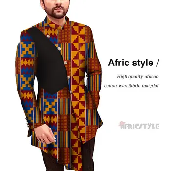 Modes Vīrieši Āfrikas Stils Drukas Vīriešu Uzvalka Žaketes Svētku Bleizeri Pielāgota Āfrikas Cilvēka Bleizeri Āfrikas Vīriešu apģērbu wyn1035
