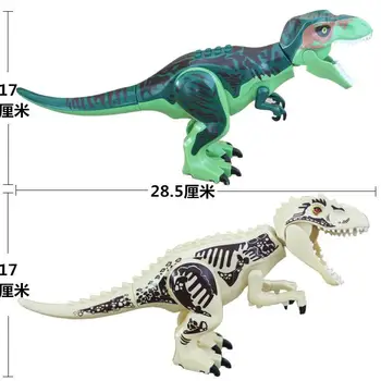 Jurassic Pasaules Dinozauru Skaitļi Ķieģeļi Tyrannosaurus Indominus Rex I-Rex Komplektē Celtniecības Bloki, Mazulis, Rotaļu Dinosuar