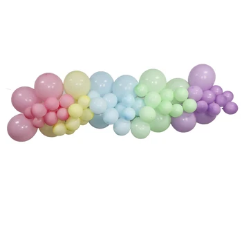 78pcs Varavīksnes Balonu Vainags DIY Dzimšanas dienas svinības Rotājumus bērniem, Pastelis, Baloni, Rozā, Zaļa, Zila, Purpura, Dzeltena Macaron Balonu