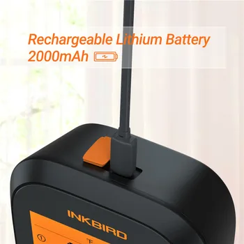 Inkbird IBBQ-4T Wi-Fi 2000mAh Akumulators Termometrs Virtuves BBQ Pārtikas Termometrs ar Temperatūras Grafiku & Kalibrēšanas
