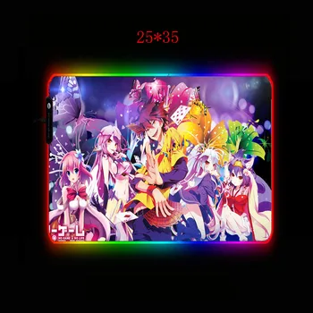 MRG Neviena Spēle Nav Dzīve Anime Peles Paliktņa RGB Mat Klēpjdators Spēļu peles paliktnis Grande Spēlētājs Peles Paliktņa Modes Biroja Galda Datoru Pad