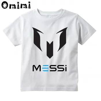 Bērniem Messi Vēstuli Dizaina T Krekls Zēniem/Meitenēm Gadījuma Liels Topi Bērnu Vasaras Balts Gudrs T-Krekls