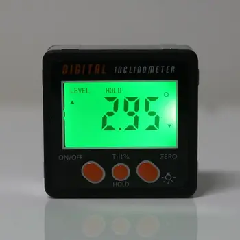 Digitālā Inclinometer Elektronisko Transportieris Alumīnija Sakausējuma Korpusa Konusveida Lodziņā Leņķa Platuma Mērītājs Mērīšanas rīks