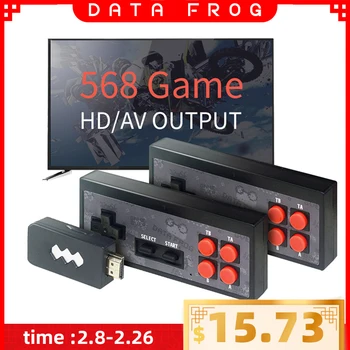 DATU VARDE Retro Video Spēļu Konsole, Bezvadu USB Konsole Atbalsta TV Out Iebūvēts 620 Klasiskās Video Spēles Dual Rokas spēļu vadāmierīces