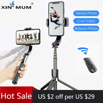 Rokas Satvēriens Stabilizators Statīvs 3 in 1 Selfie Rīkoties Stick Tālvadības Turētājs Selfie Stāvēt iPhone Xiaomi Huawei Mini Statīviem