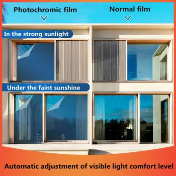 Sunice 1.52x8m VLT69%-25% auto stiklu Tonējums Filmu smart photochromic plēves saules krāsa, Anti-UV staru Siltuma samazināt kontrole, Auto Plēves