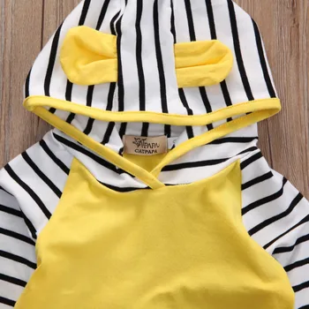 Jaundzimušā Bērna Baby Zēni Meitenes Romper Kapuci Jumpsuit Bodysuit Apģērbs Apģērbs