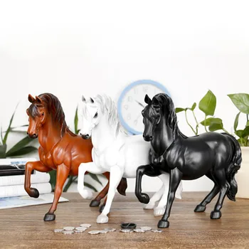 Jaunu sveķu zirgu statuja cūciņa banka retro simulācijas zirgu statuja, rotaslietas, amatniecības naudas kaste drošai mājas dekorēšanas piederumi dāvanas