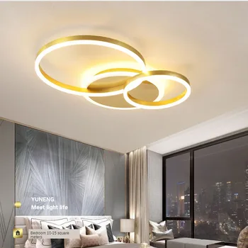 Moderna dzīvojamās istabas kārta LED griestu lampas zelta istabu lustras restorāns lampas hotel apgaismojums rūpnīcas tiešā pārdošana