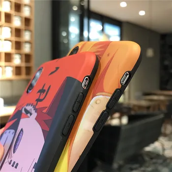 Kurama Sāpju Gadījumā, iphone 11 pro 6s 6 7 8 plus X XR XS Max būtiska telefonu gadījumos Jauno Japānas Anime Naruto mīksto TPU aizmugurējo vāciņu Coque