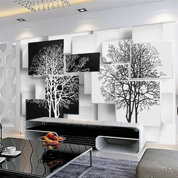 Beibehang Custom tapetes, 3d murals vienkārši baltā un melnā koka apdare, krāsošanas viesistaba, guļamistaba, TV fona tapetes