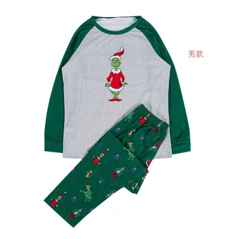 Ģimenes Atbilstošas Ziemassvētku Pidžamu Komplekts Ziemassvētki Sieviešu Cilvēks, Baby Kids Sleepwear Naktsveļu 2019 Modes jaungada Cute Pidžamas Komplekts