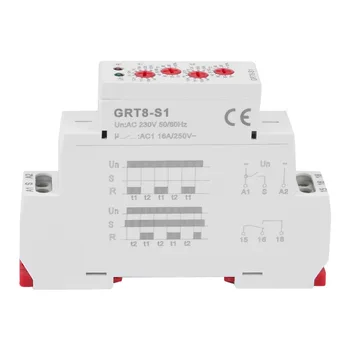 GRT8-S1 Multi-Funkciju Mini Din Sliedes Asimetriska karstuma kameras Laika Relejs 16A Rūpniecības Kontroles Automātiskais Taimeris, Releji AC 230V