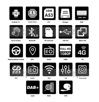 DSP IPS Auto Multimedia player Android 9.0 GPS 2 Din Auto Autoradio Radio VW/Volkswagen/Golf/Polo/Passat/b7/b6/SEAT/leon/Skoda