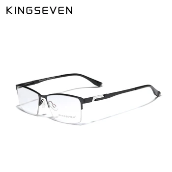 KINGSEVEN Vīriešu Glāzes Tīra Titāna Pusi Rāmi, Modes Tendences Briļļu Tuvredzība Recepte, Optiskās Brilles