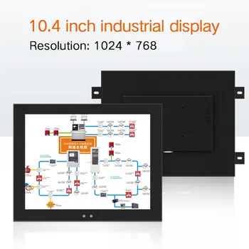 10.4 collu Lcd Monitori Rūpniecisko Datoru Dzelzs Apvalks, kas Nav Touch Screen Rūpniecības Displejs Bezmaksas Piegāde VGA, HDMI, DVI