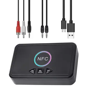 JAUNU Bezvadu Audio Adapteri, NFC Bluetooth 5.0 Uztvērējs AUX 3,5 mm, RCA Ligzda USB Smart Apskates Automašīnas Komplekts ar TV PC Mājās Skaļrunis