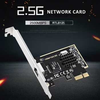 2.5 G Tīkla Adapteris PCIe1X 2.5 G, Lan Karti ar Realtek8125,Tīkla Spēle Tīkla Karte