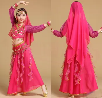 Modes Bērniem Vēdera Deju Kostīmu Austrumu Deju Tērpi Vēdera Deju Dejotāju Apģērbu Indijas Deju Tērpi Bērniem bezmaksas piegāde