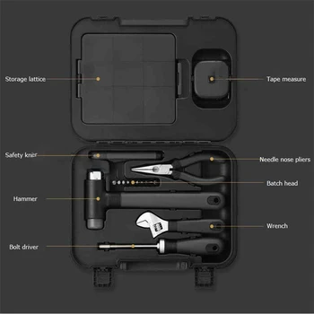 XIAOMI MIIIW Toolbox 16Pcs DIY Komplekts Vispārējās Mājsaimniecības Rokas Instrumentu ar Uzgriežņu atslēgu, Skrūvgriezi, Āmuru Lentes Plier Daudzfunkcionāla