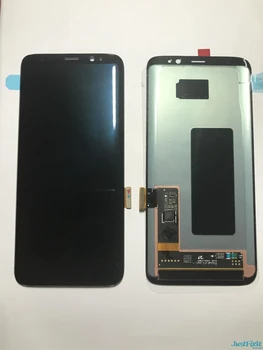 Oriģināls Samsung Galaxy S8 G950F G950A G950FD Burn-Ēnu lcd displejs ar touch screen Digitizer Super AMOLED Ekrāns