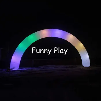 Piepūšamās apgaismojums LED arch blowup modelis arkas reklāmas ieejas pārdošanas balonu piepūšamie varavīksnes arkas ar RGB