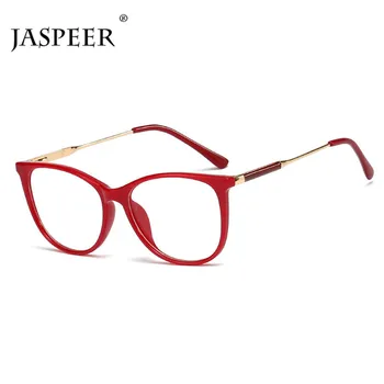 JASPEER TR90 Optiskie Rāmji Sieviešu Modes TR90 Briļļu Retro Brilles, Metāla Rāmji, Brilles Pavasara Kāju Brilles Augstas Kvalitātes