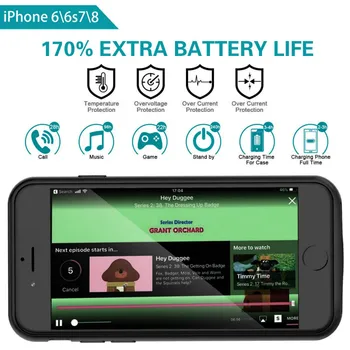 Extpower Akumulatora Lādētājs Ārējās Atpakaļ Pack Case For iphone 6s 6 7 8 Akumulatora enerģiju bankas Lietā Par iphone 6s 6 7 8 Plus Lādēšanas