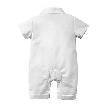 Bērnu Jumpsuit Jaundzimušais Zēns tauriņu Mazo uzvalks Bērnu Apģērbu Kokvilnas Zīdaiņu Apģērbu modes Īsām Piedurknēm Bodysuits Zīdaiņu Apģērbu