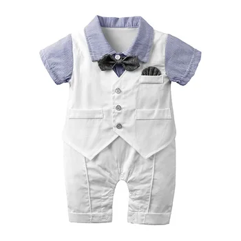 Bērnu Jumpsuit Jaundzimušais Zēns tauriņu Mazo uzvalks Bērnu Apģērbu Kokvilnas Zīdaiņu Apģērbu modes Īsām Piedurknēm Bodysuits Zīdaiņu Apģērbu