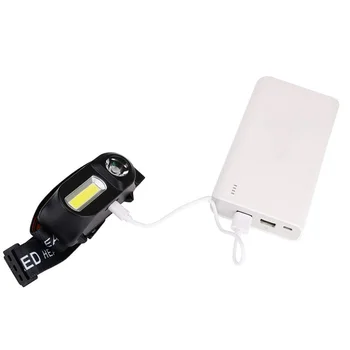 Mini Portatīvo USB LED lukturi, lukturu Āra XPE COB USB uzlādes Kempings Zvejas lukturīti Galvas Lampas Gaismas Lāpu