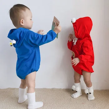 Pavasarī Baby Zēni Meitenes Drēbes korejiešu Stilā, Zīdaiņu Bērnu Zēnu un Meiteņu Kokvilnas Jumpsuit Jaundzimušais Meitene Bodysuits Viens gabals Apģērbs