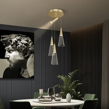 Ēdamistaba Dzīvojamā Istaba Mūsdienu Luksusa Lustra Melns / Zelta LED Virtuves Salu Karājas Lampas Kafijas Veikals Restorāns Bārs Deco Gaismas
