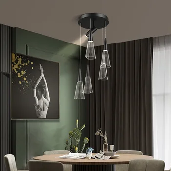 Ēdamistaba Dzīvojamā Istaba Mūsdienu Luksusa Lustra Melns / Zelta LED Virtuves Salu Karājas Lampas Kafijas Veikals Restorāns Bārs Deco Gaismas