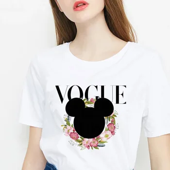 Sieviešu MODĒ Burtiem drukāt blūze Elegants krekls ar īsām piedurknēm karikatūra izdrukāt blusa Sievietes Vasaras ikdienas o kakla blusa topi 3XL