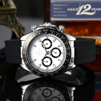 Daytona Zema Profila Vairumtirdzniecības Kvarca Skatīties Rolex-Silikona Luksusa Limited Edition Daudzfunkcionāls rokas Pulkstenis Vīriešu Karstā Pārdošanas