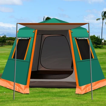 UV skrūvēm alumīnija pole automātiskā Āra kempings savvaļas liela telts kempinga telts kempinga 4-6persons dārza nojume pergola