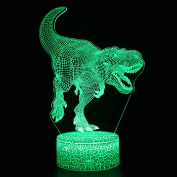 DLMH Nakts LED Gaismas Jaunums 3D lampas Gudrs Rotaļlieta Dāvanu 7 Krāsu Multfilmas Atmosfērā Lampas Bērnu Istaba Bērniem