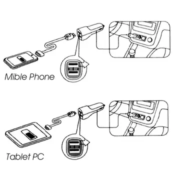 Universālā Dual USB Automašīnas Lādētājs 5V 3.1 Mini Lādētājs Ātrā Uzlāde LED Mobilo Tālruņu Smart tālrunis Xiaomi Samsung iPhone X