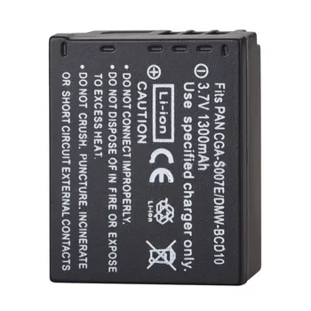 Uzlādējams Akumulators 1300mAh CGA-S007 CGR-S007E Par Panasonic Lumix DMC TZ1 TZ2 TZ3 TZ4 TZ5 TZ50 TZ15 CGR-S007E Kameru Baterijas