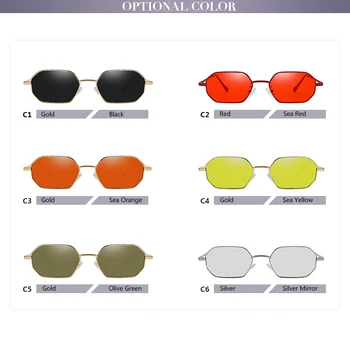 MAKS Saulesbrilles Sieviešu Zīmola Dizainere Mazu Taisnstūra Rāmi Skaidrs, Lēcas, Saulesbrilles Vīriešiem Vintage Saules Brilles Sešstūra Metāla Rāmis