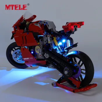 MTELE Zīmola LED iedegties Komplekts Tehnika Motociklu Rotaļlietas Saderīgs Ar 42107